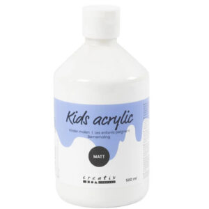 A-Color akrylmaling, hvid, 02 - mat (plakatfarve), 500ml