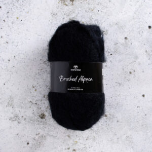 Svarta Fåret Brushed Alpaca Garn 01 Kul Sort