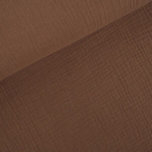 Bomuld Crepe Stof 135cm 025 Mellembrun - 50cm