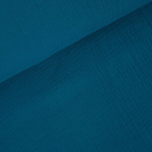 Bomuld Crepe Stof 135cm 040 Blå - 50cm