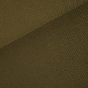 Bomuld Crepe Stof 135cm 043 Khaki - 50cm