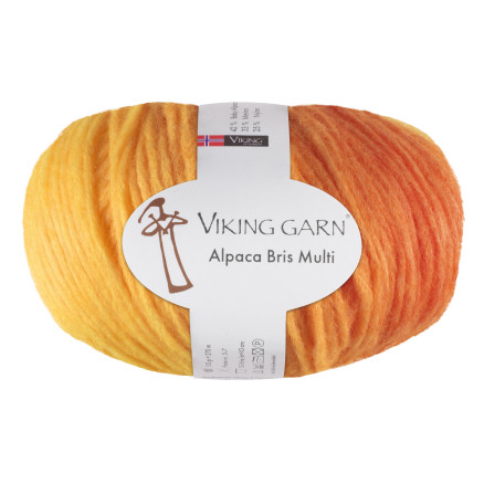 Viking Garn Alpaca Bris Multi 342 Multi Gul