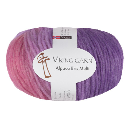 Viking Garn Alpaca Bris Multi 370 Multi Rosa Lilla