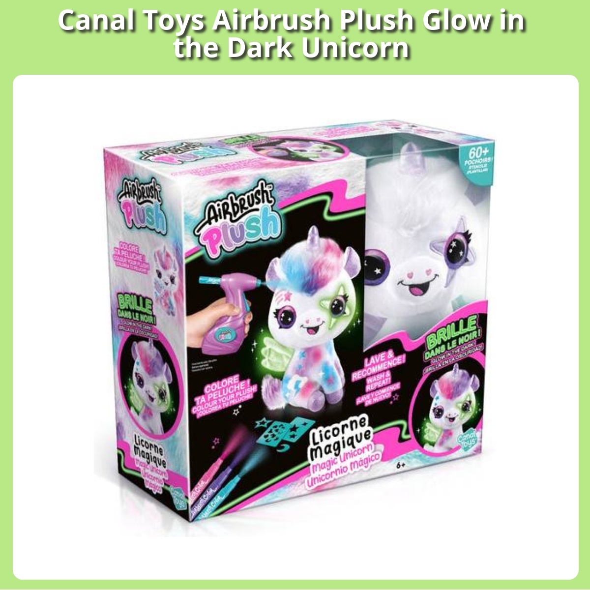 Anmeldelse af Canal Toys Airbrush Plush Glow in the Dark Unicorn