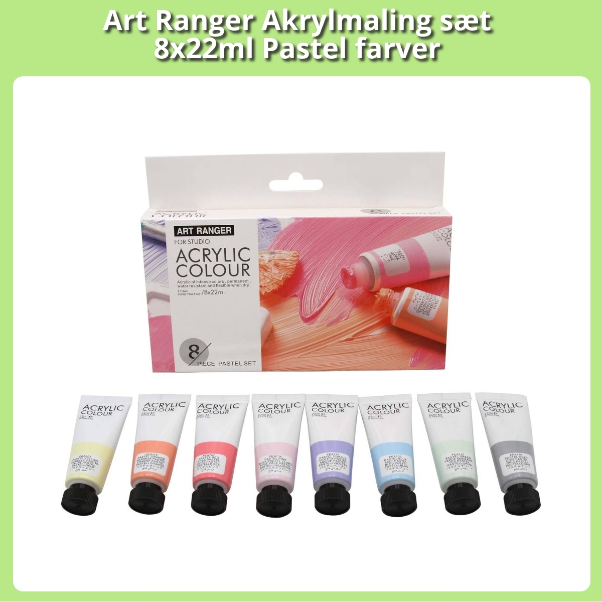 Anmeldelse af Art Ranger Akrylmaling sæt 8x22ml Pastel farver