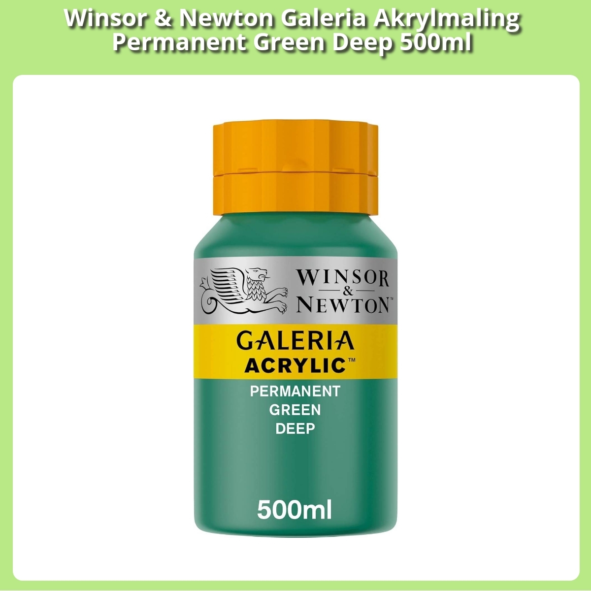 Anmeldelse af Winsor & Newton Galeria Akrylmaling Permanent Green Deep 500ml