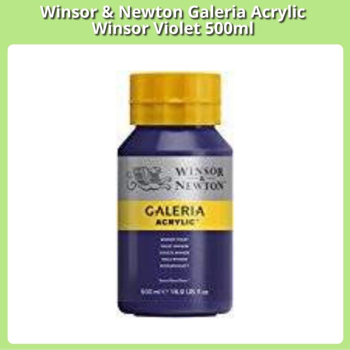 Anmeldelse af Winsor & Newton Galeria Acrylic Winsor Violet 500ml