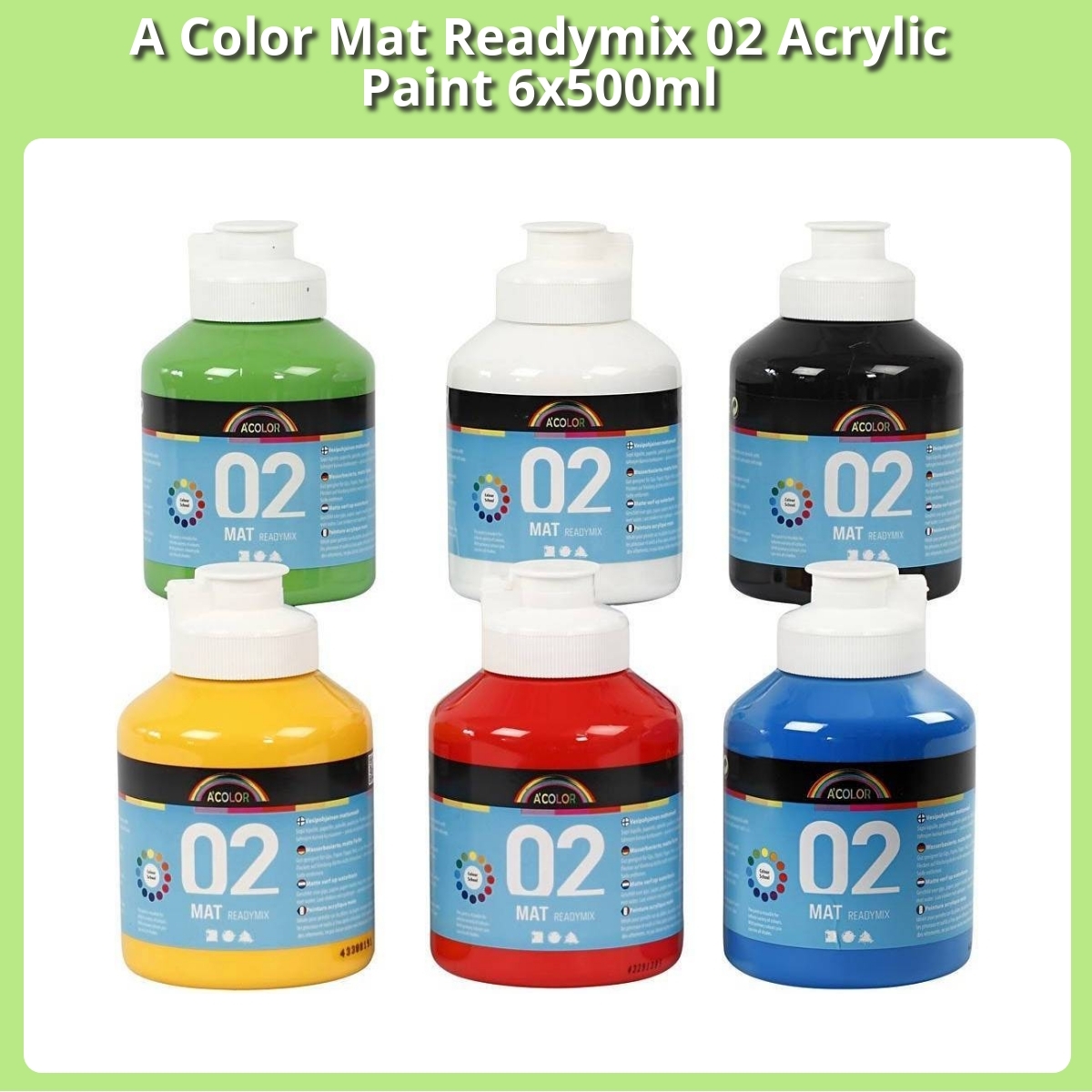 Anmeldelse af A Color Mat Readymix 02 Acrylic Paint 6x500ml