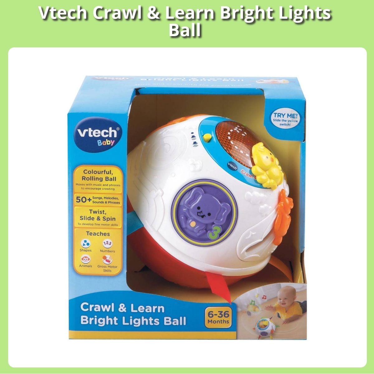 Anmeldelse af Vtech Crawl & Learn Bright Lights Ball