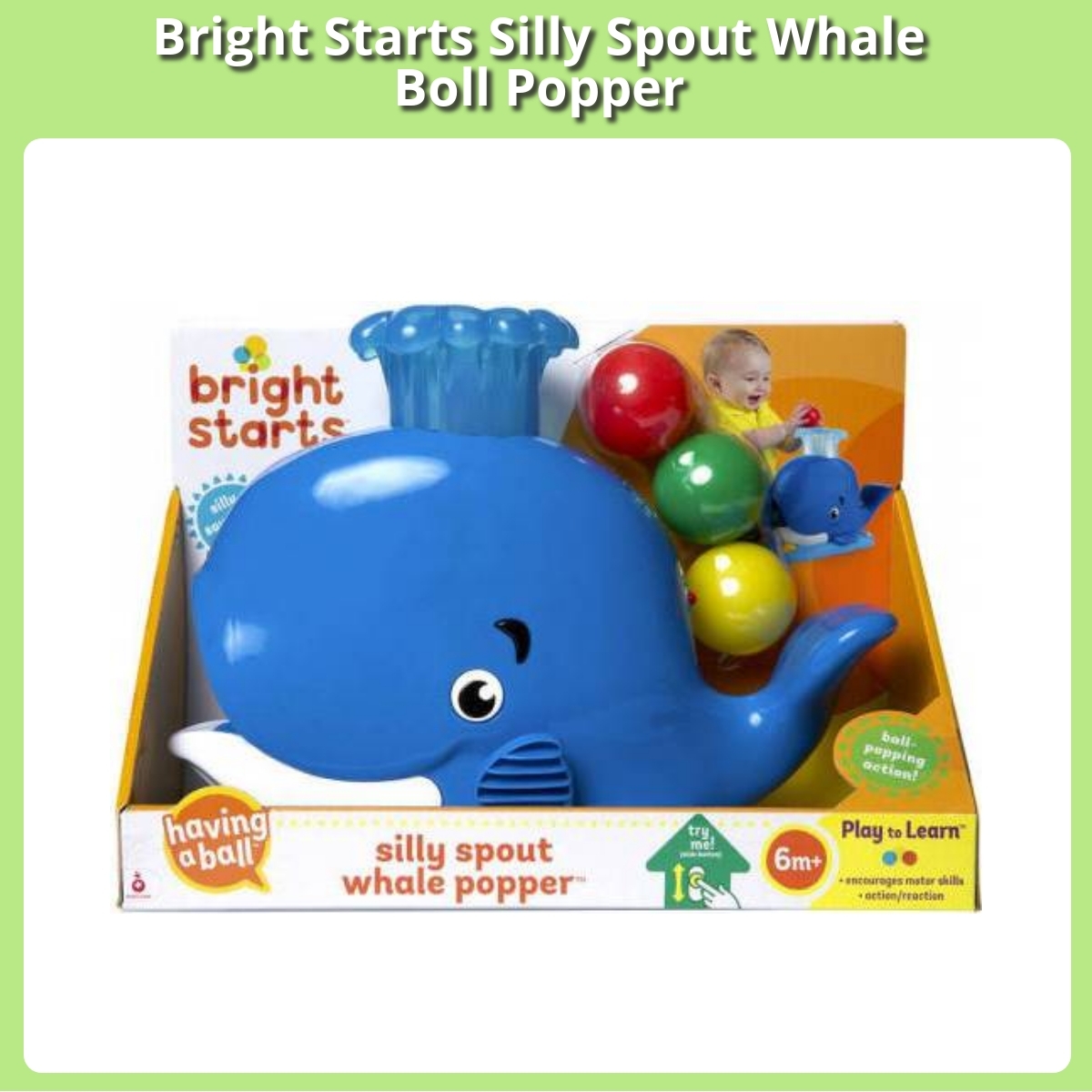 Anmeldelse af Bright Starts Silly Spout Whale Boll Popper