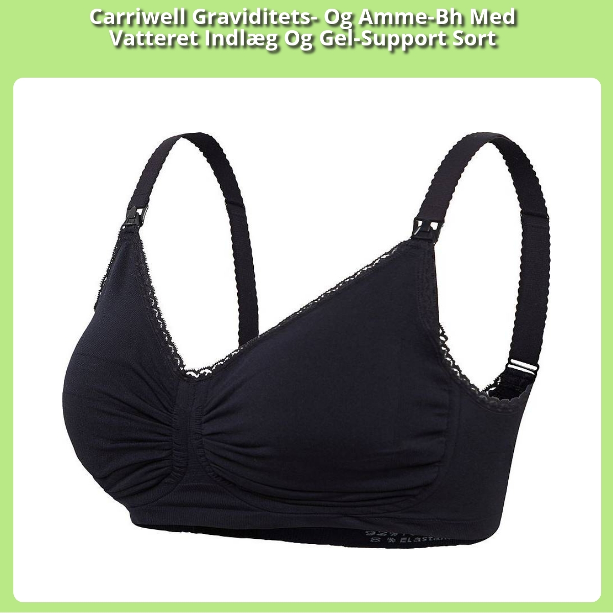 Anmeldelse af Carriwell Graviditets- Og Amme-Bh Med Vatteret Indlæg Og Gel-Support Sort