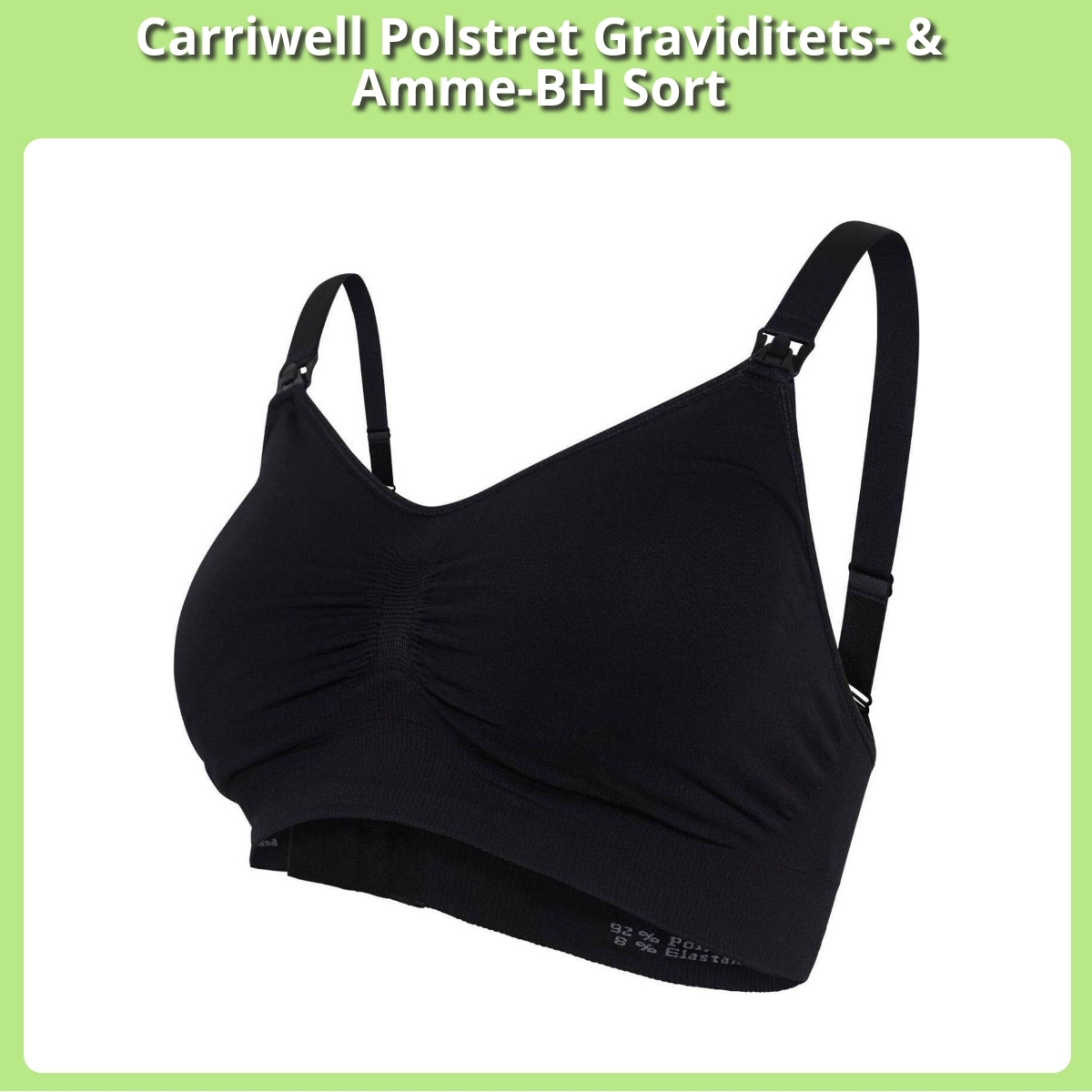 Anmeldelse af Carriwell Polstret Graviditets- & Amme-BH Sort