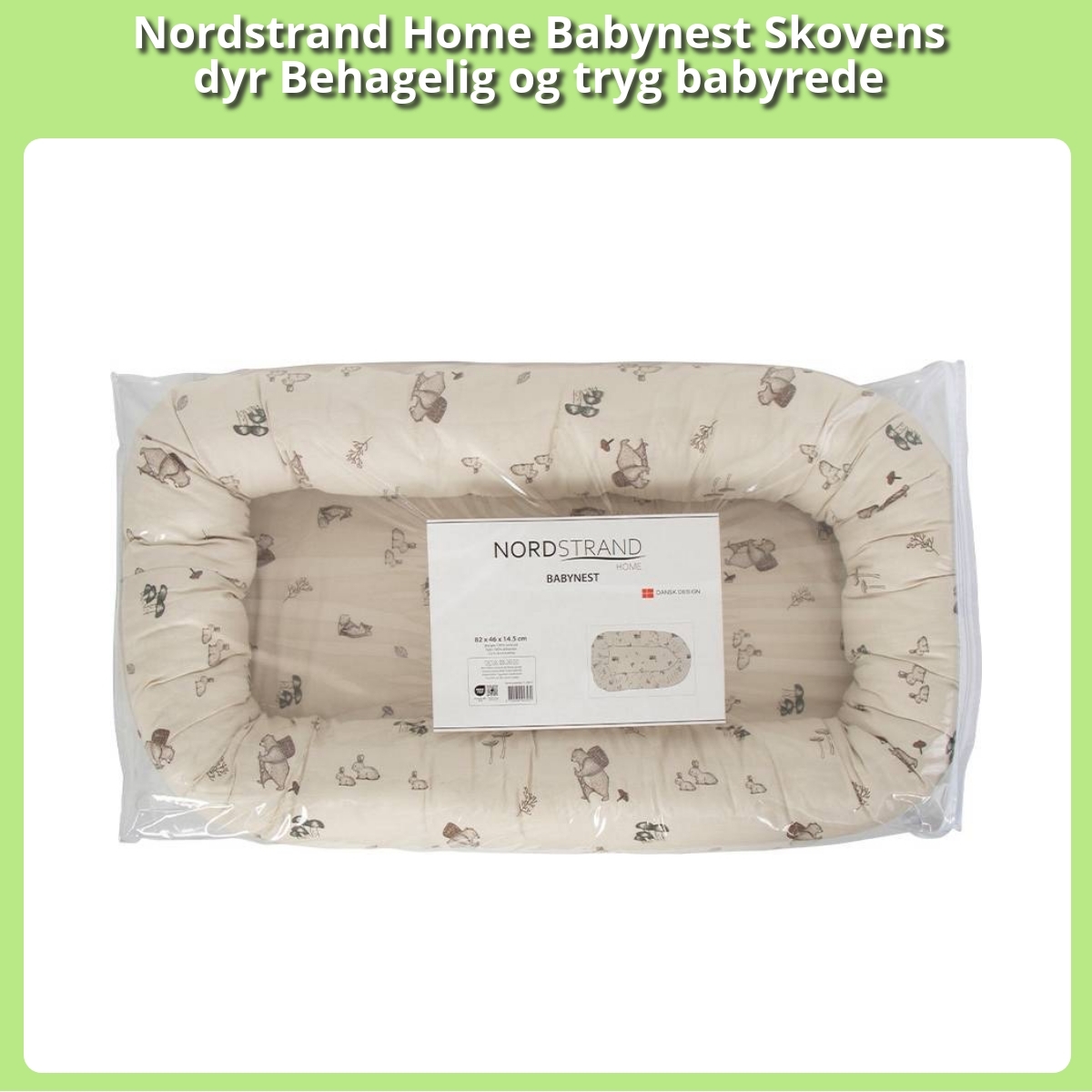 Anmeldelse af Nordstrand Home Babynest Skovens dyr Behagelig og tryg babyrede