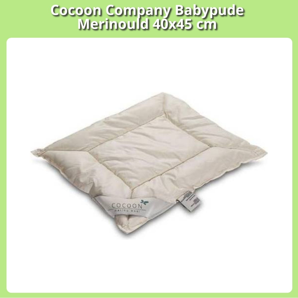 Anmeldelse af Cocoon Company Babypude Merinould 40x45 cm