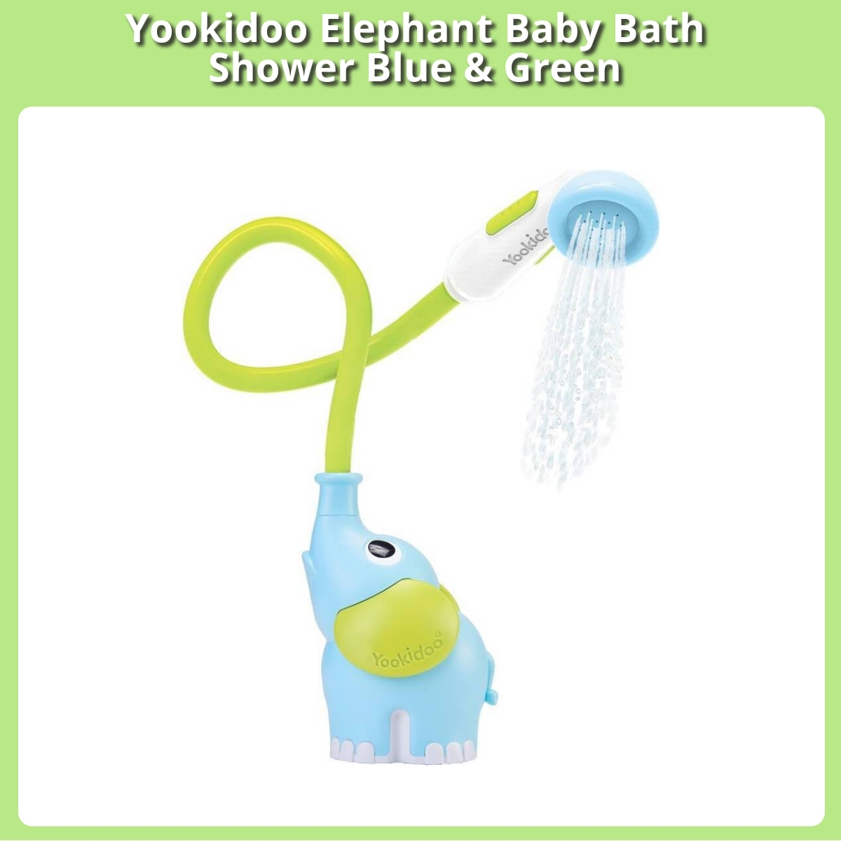 Anmeldelse af Yookidoo Elephant Baby Bath Shower Blue & Green