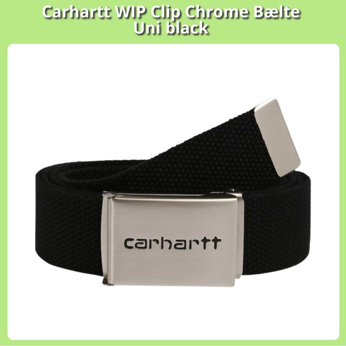Anmeldelse af Carhartt WIP Clip Chrome Bælte Uni black