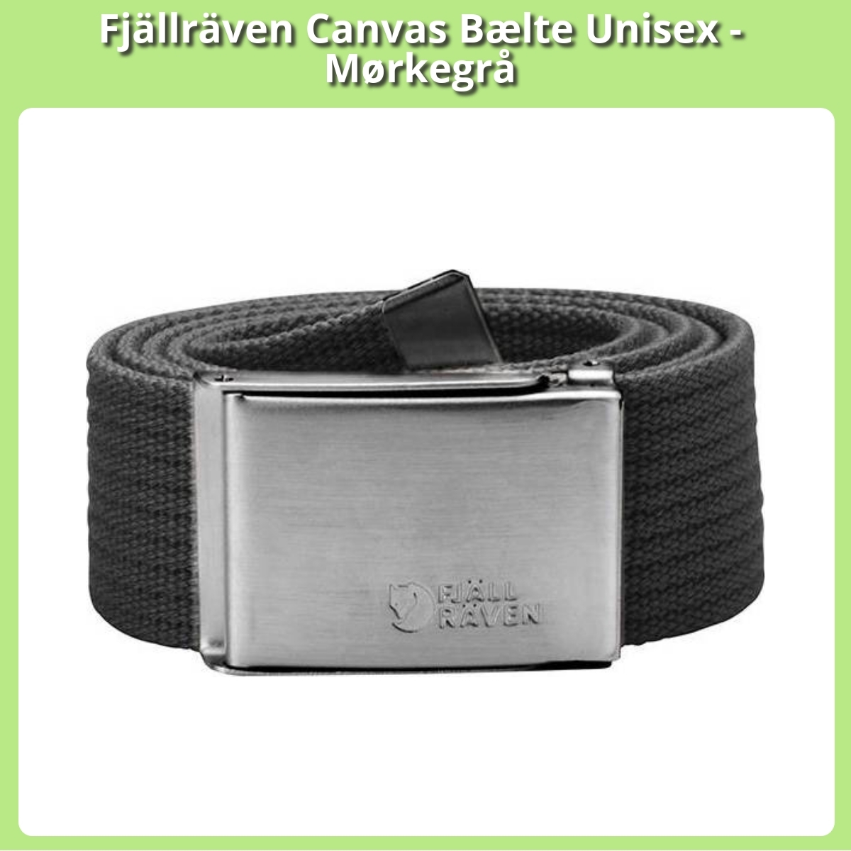 Anmeldelse af Fjällräven Canvas Bælte Unisex - Mørkegrå