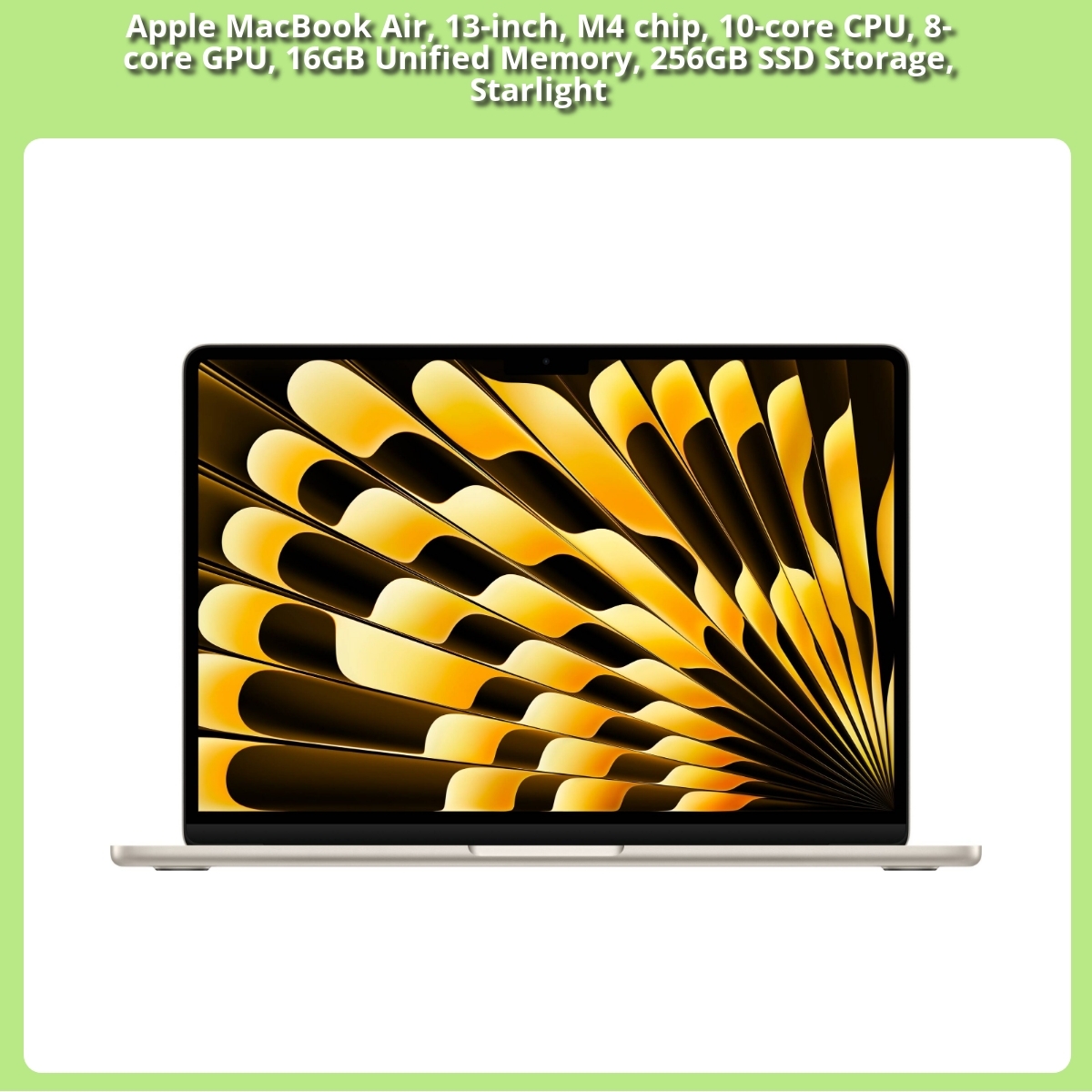 Anmeldelse af Apple MacBook Air, 13-inch, M4 chip, 10-core CPU, 8-core GPU, 16GB Unified Memory, 256GB SSD Storage, Starlight