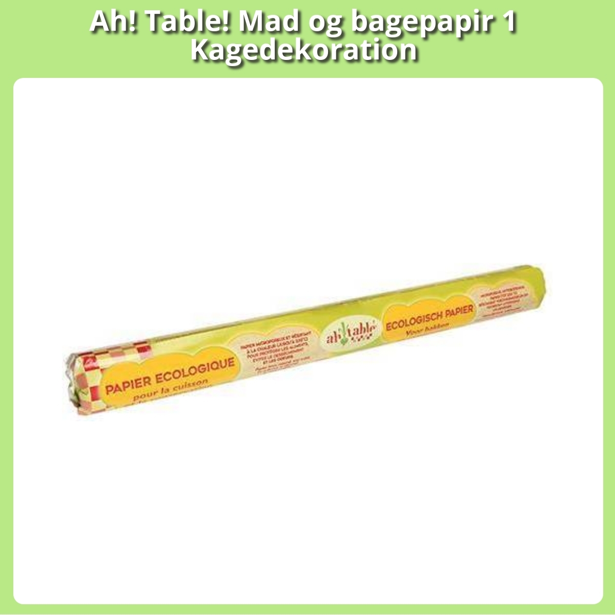 Anmeldelse af Ah! Table! Mad og bagepapir 1 Kagedekoration