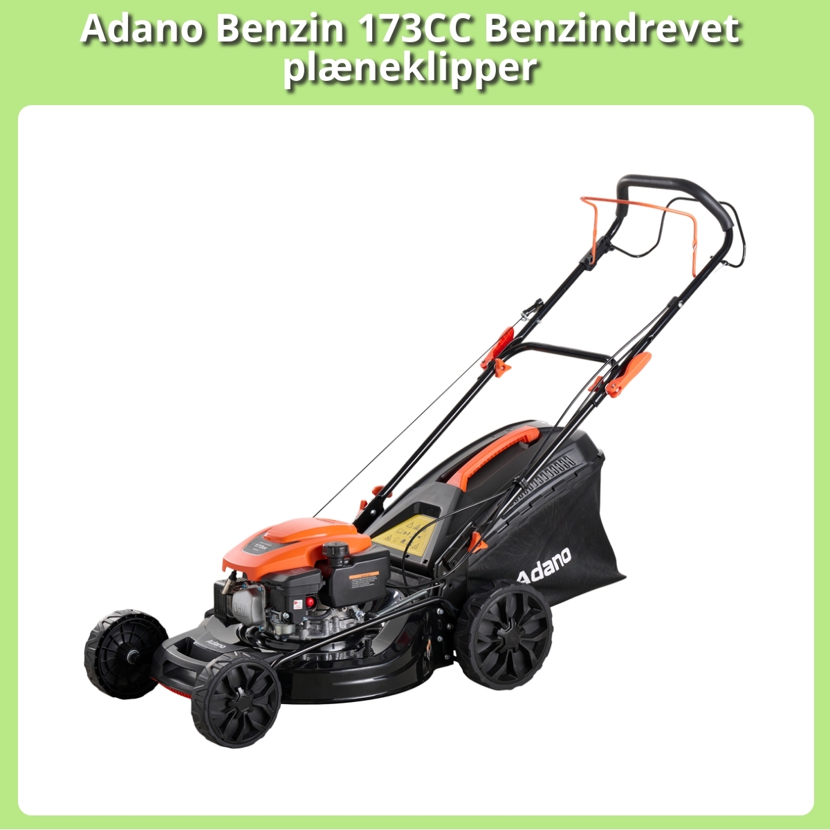 Anmeldelse af Adano Benzin 173CC Benzindrevet plæneklipper