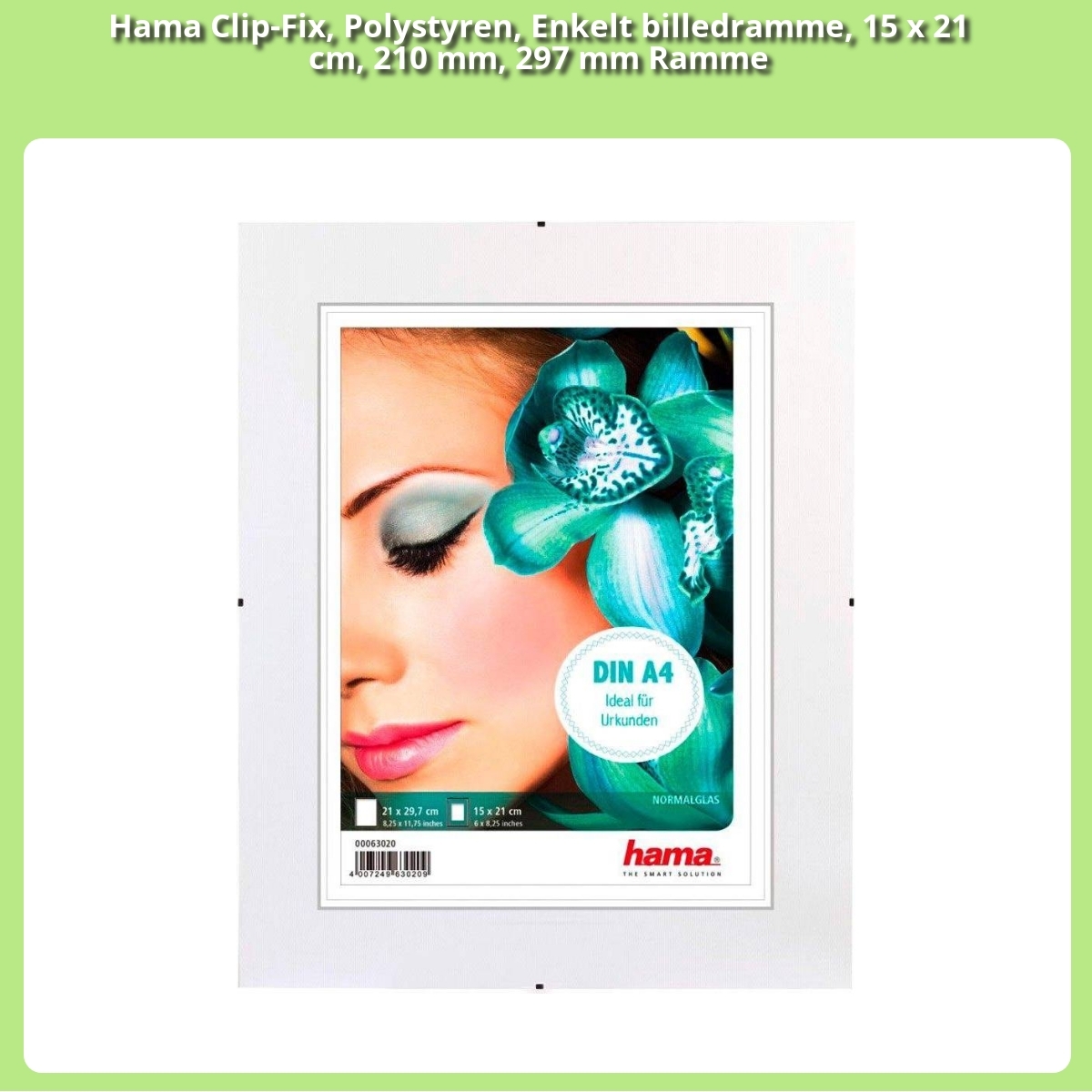 Anmeldelse af Hama Clip-Fix, Polystyren, Enkelt billedramme, 15 x 21 cm, 210 mm, 297 mm Ramme