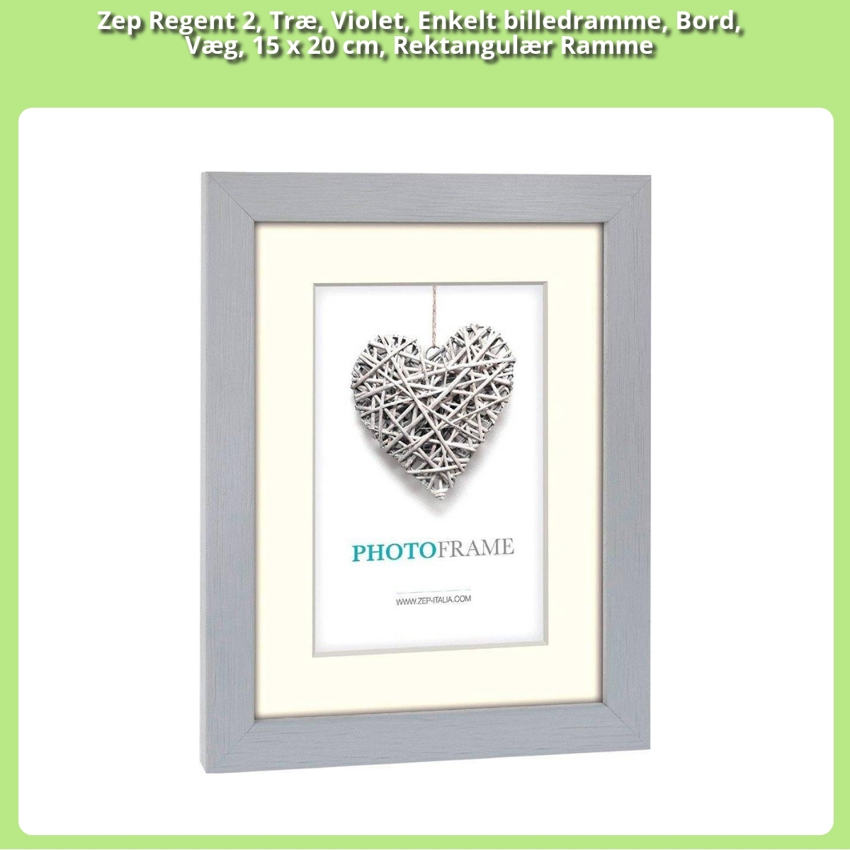 Anmeldelse af Zep Regent 2, Træ, Violet, Enkelt billedramme, Bord, Væg, 15 x 20 cm, Rektangulær Ramme