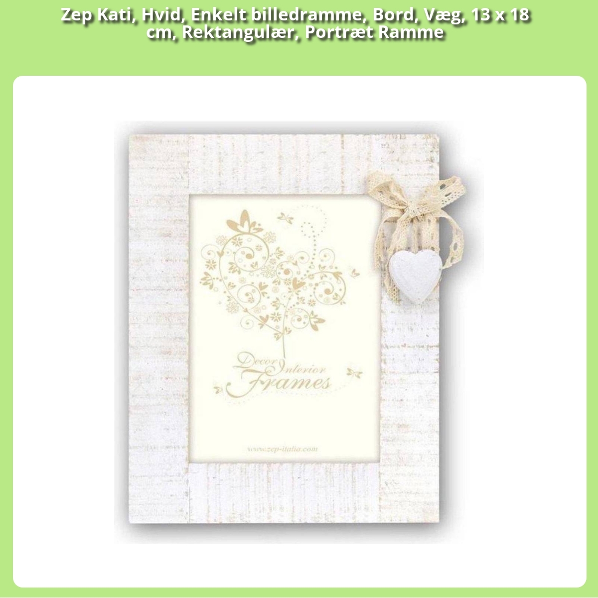 Anmeldelse af Zep Kati, Hvid, Enkelt billedramme, Bord, Væg, 13 x 18 cm, Rektangulær, Portræt Ramme