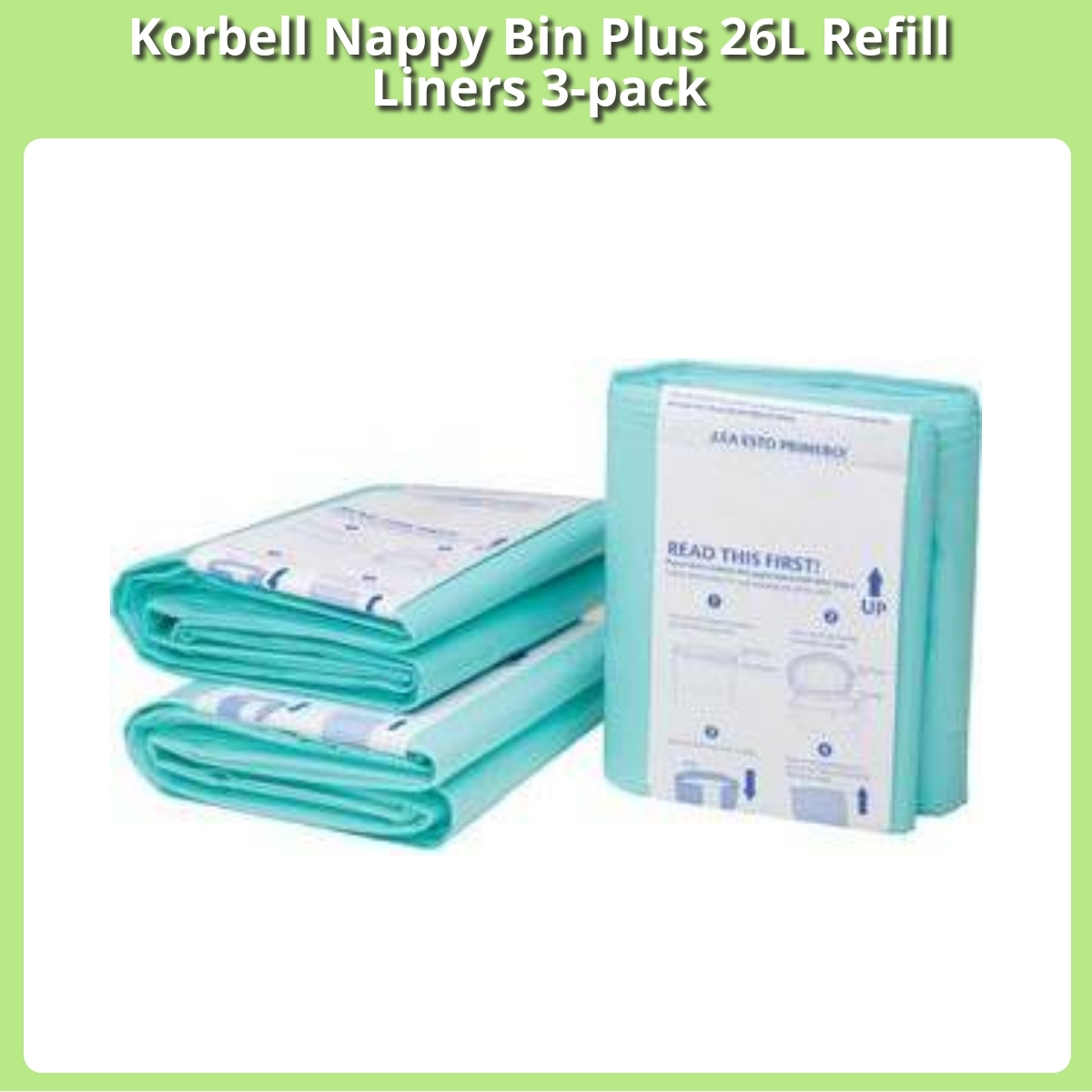Anmeldelse af Korbell Nappy Bin Plus 26L Refill Liners 3-pack
