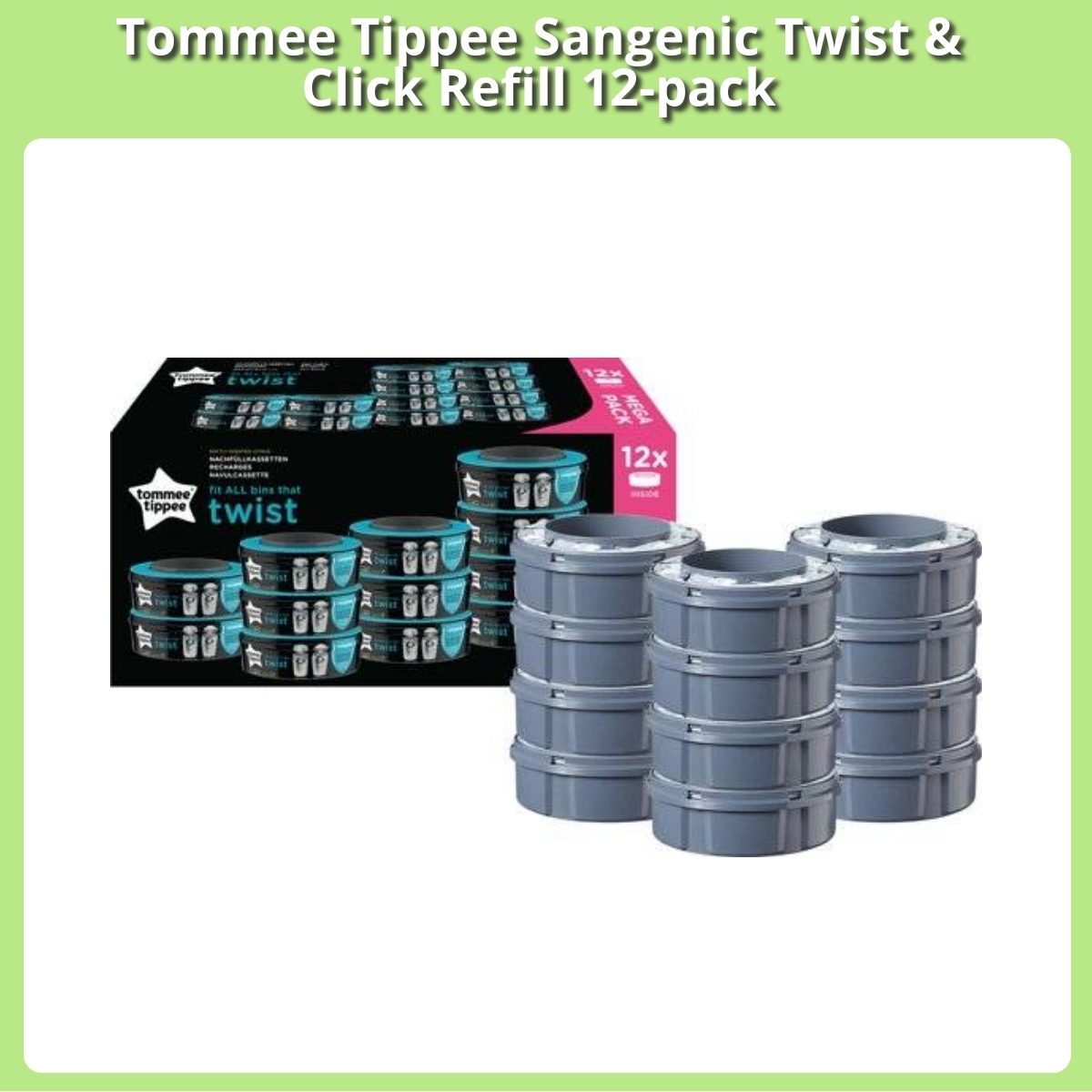 Anmeldelse af Tommee Tippee Sangenic Twist & Click Refill 12-pack