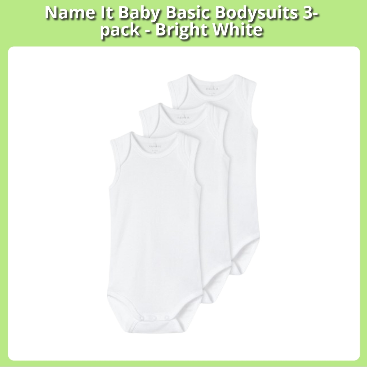 Anmeldelse af Name It Baby Basic Bodysuits 3-pack - Bright White