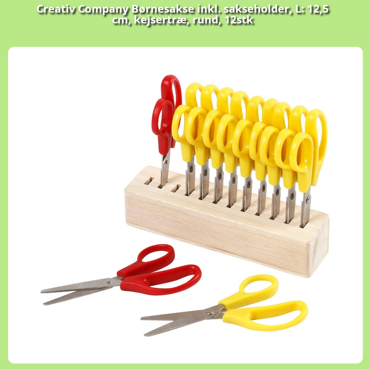 Anmeldelse af Creativ Company Børnesakse inkl. sakseholder, L: 12,5 cm, kejsertræ, rund, 12stk