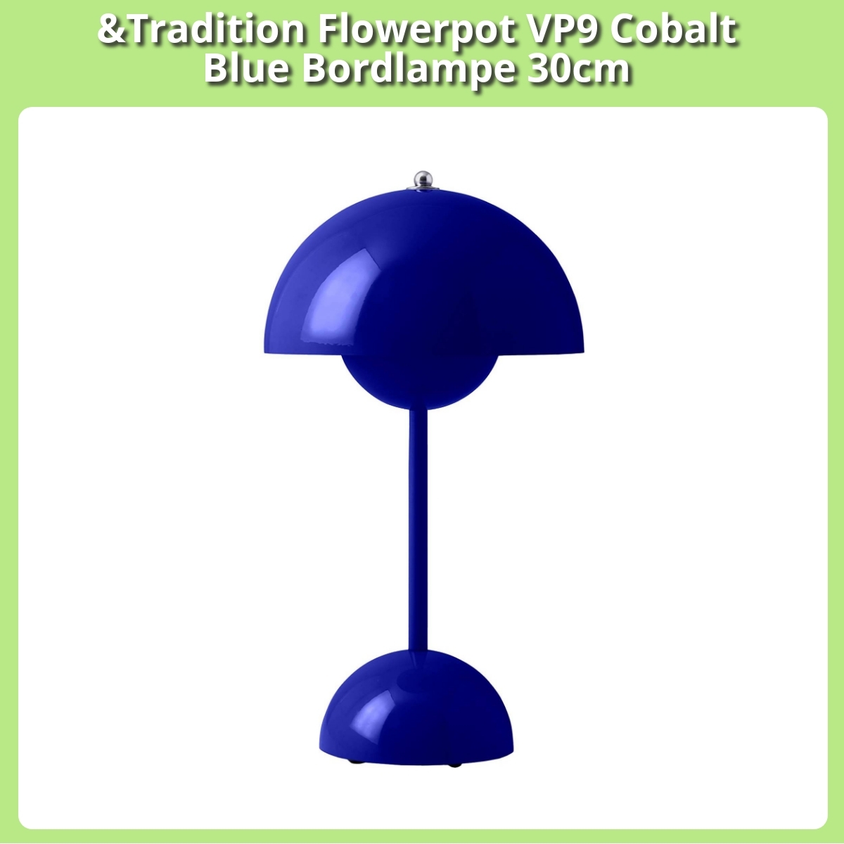 Anmeldelse af &Tradition Flowerpot VP9 Cobalt Blue Bordlampe 30cm