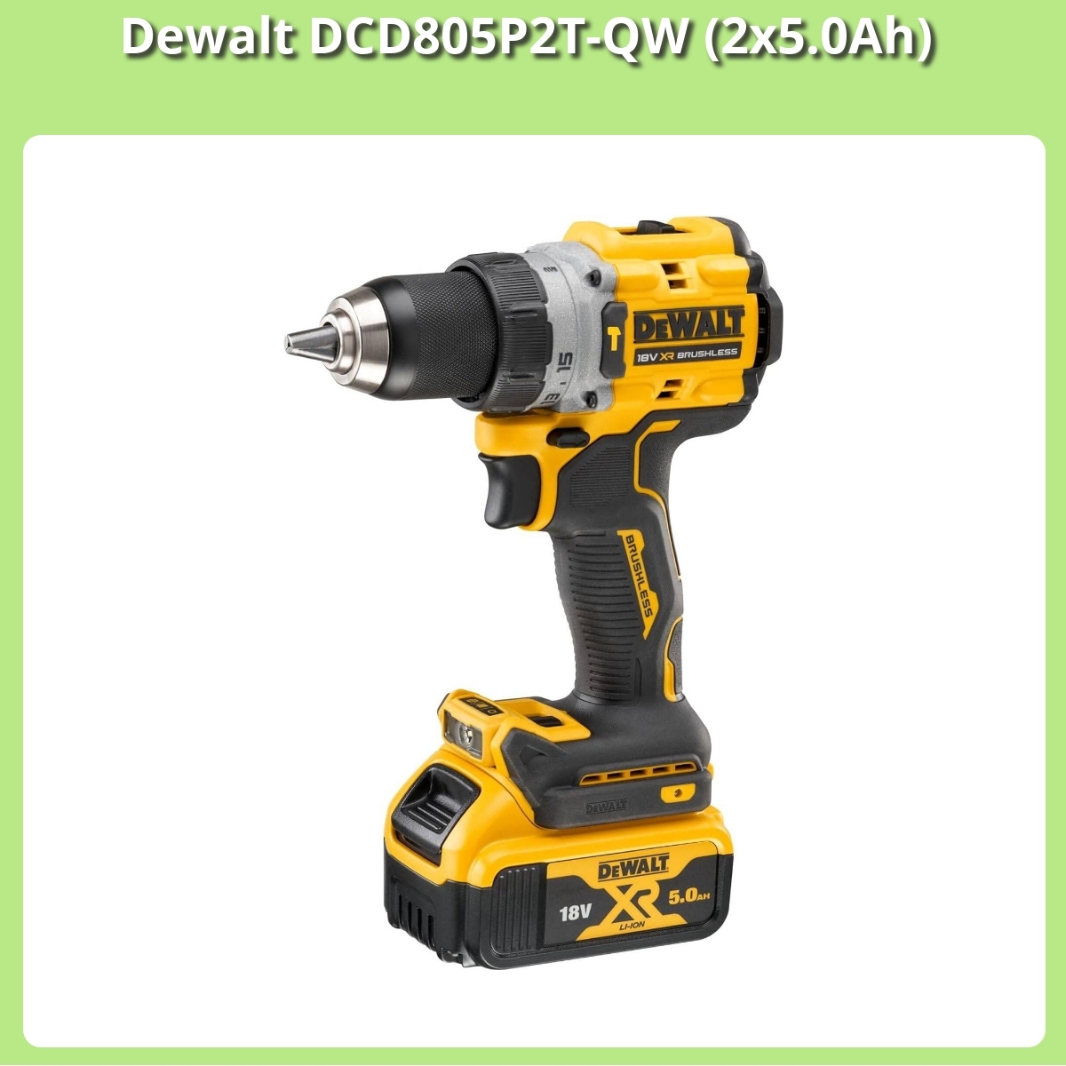 Anmeldelse af Dewalt ‎DCD805P2T-QW (2x5.0Ah)