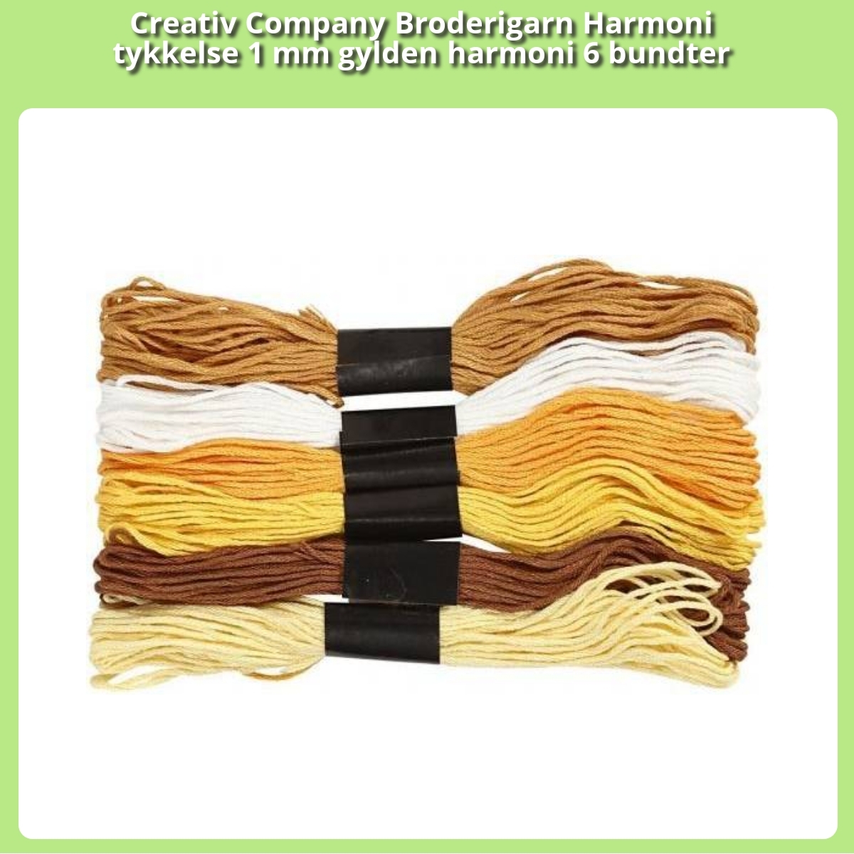 Anmeldelse af Creativ Company Broderigarn Harmoni tykkelse 1 mm gylden harmoni 6 bundter