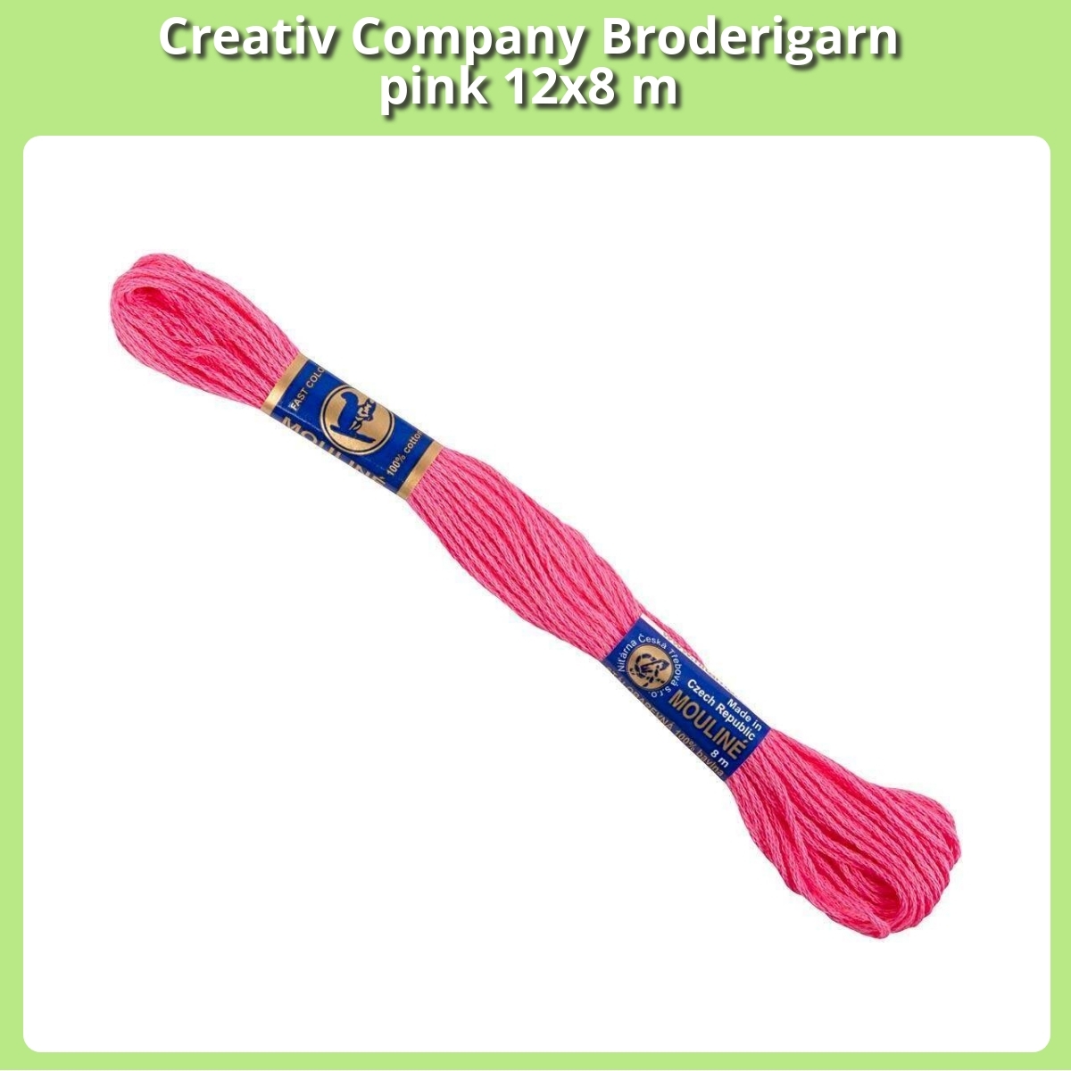 Anmeldelse af Creativ Company Broderigarn pink 12x8 m
