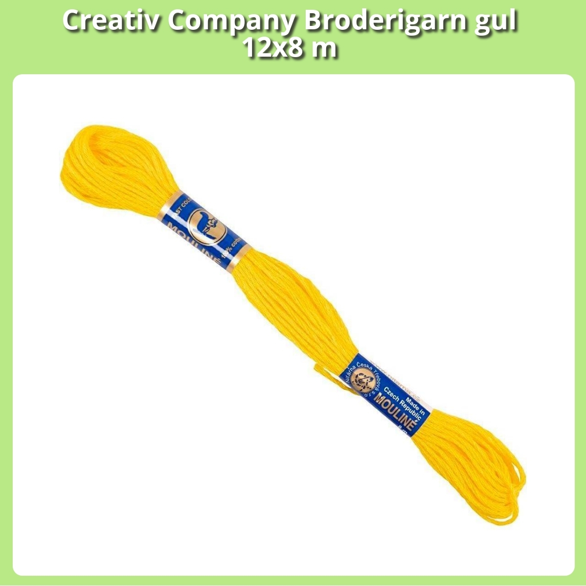 Anmeldelse af Creativ Company Broderigarn gul 12x8 m