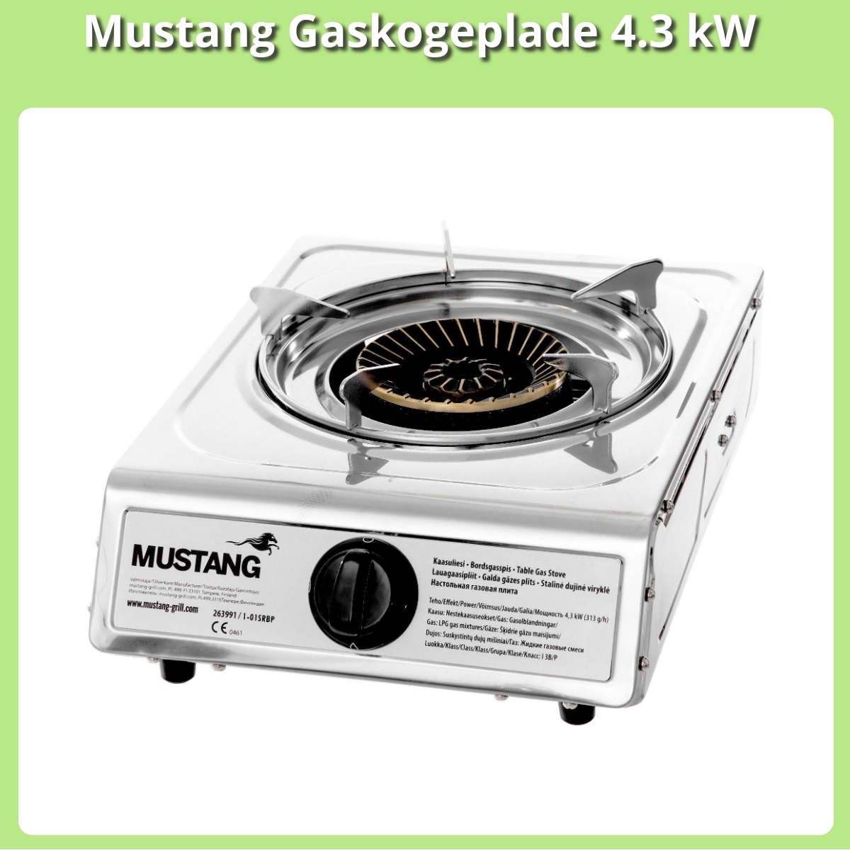 Anmeldelse af Mustang Gaskogeplade 4.3 kW