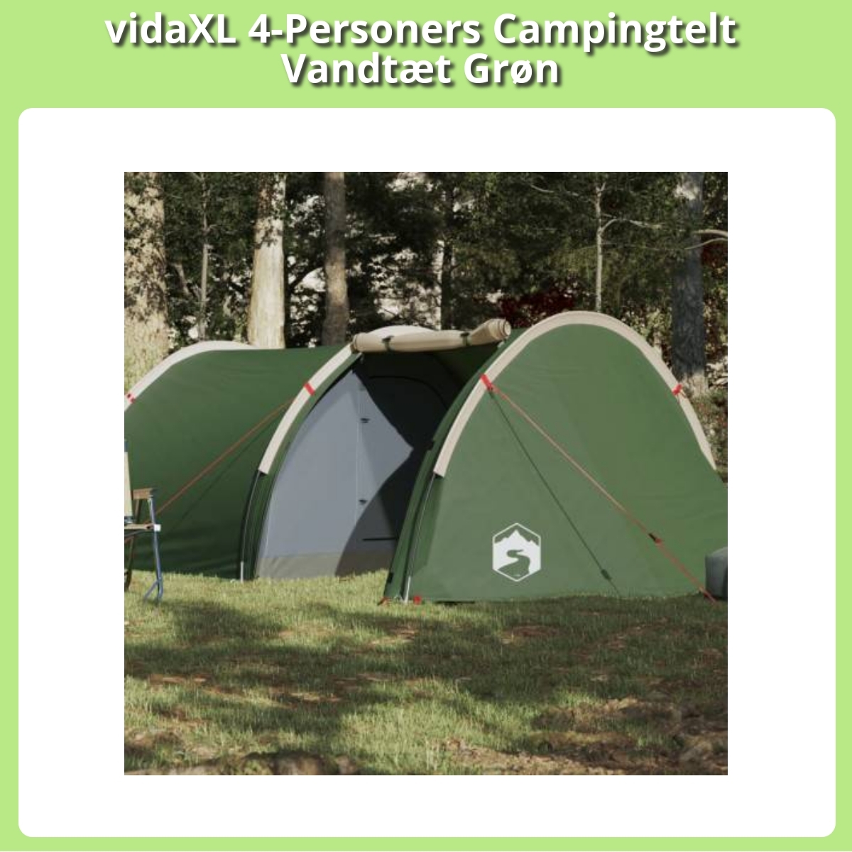 Anmeldelse af vidaXL 4-Personers Campingtelt Vandtæt Grøn
