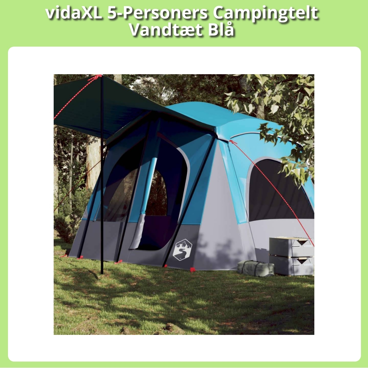 Anmeldelse af vidaXL 5-Personers Campingtelt Vandtæt Blå