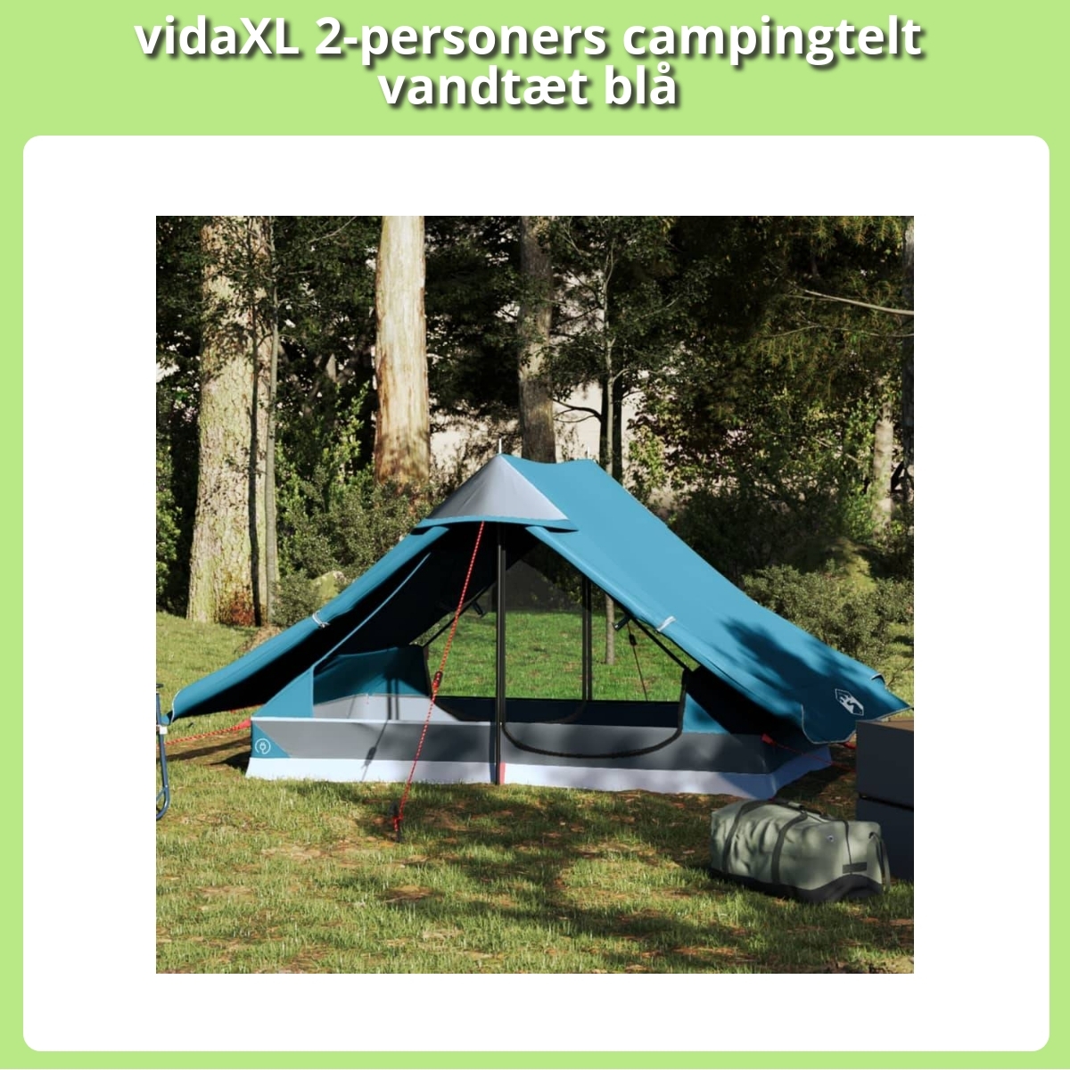 Anmeldelse af vidaXL 2-personers campingtelt vandtæt blå