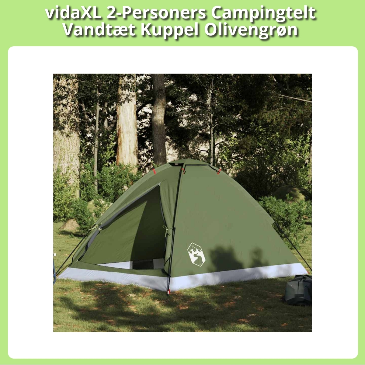 Anmeldelse af vidaXL 2-Personers Campingtelt Vandtæt Kuppel Olivengrøn