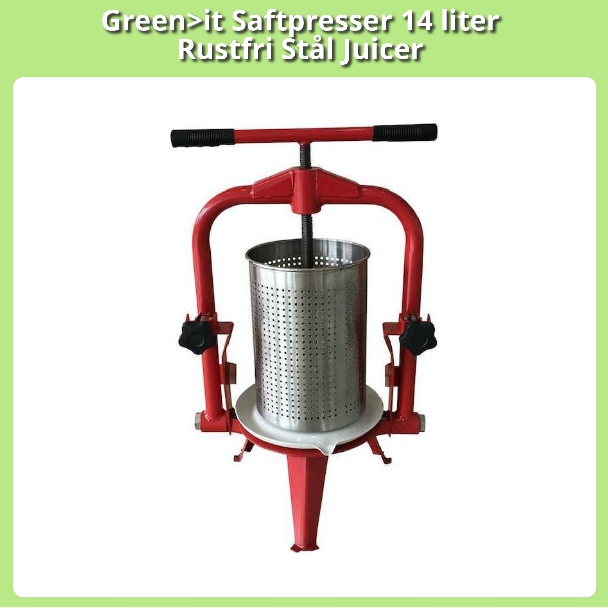 Anmeldelse af Green>it Saftpresser 14 liter Rustfri Stål Juicer” class=”wp-image-26076″/></figure><div id=