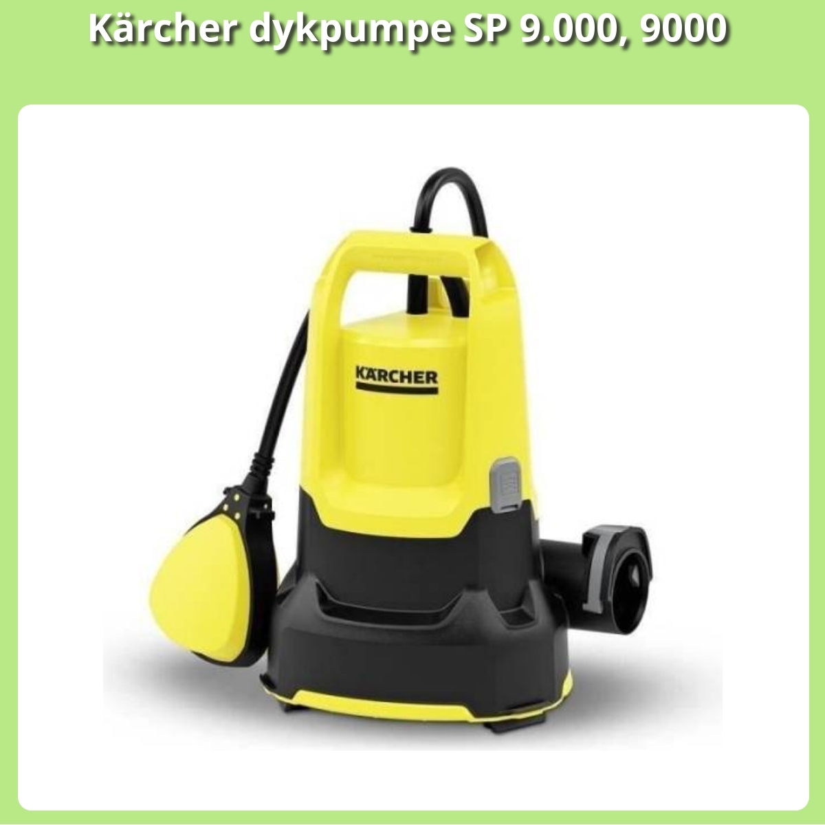 Anmeldelse af Kärcher dykpumpe SP 9.000, 9000