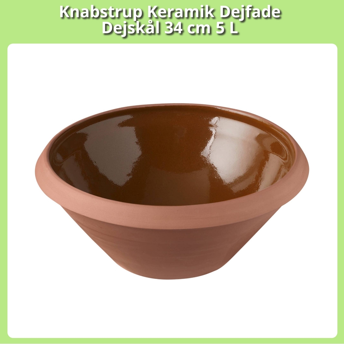 Anmeldelse af Knabstrup Keramik Dejfade Dejskål 34 cm 5 L