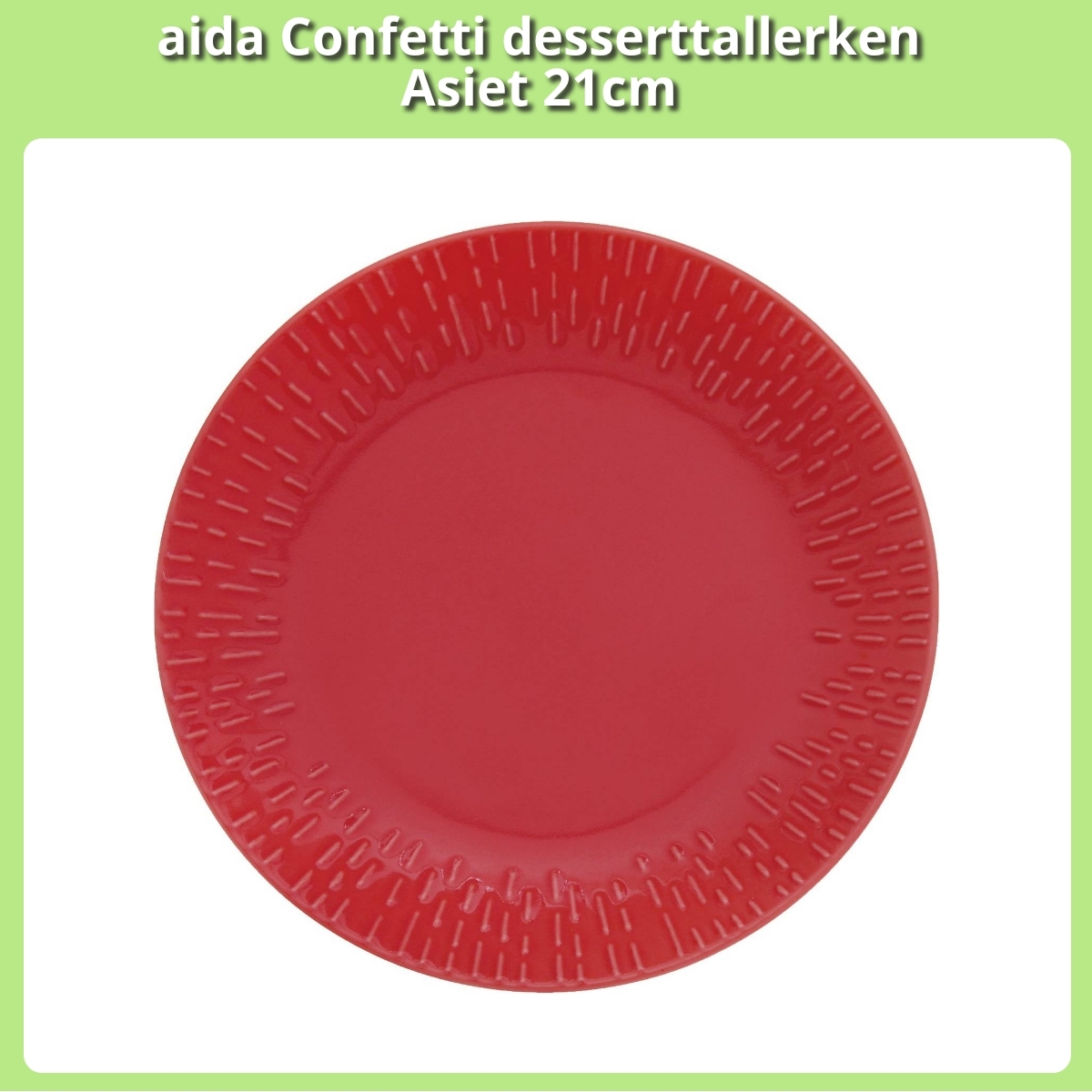 Anmeldelse af aida Confetti desserttallerken Asiet 21cm
