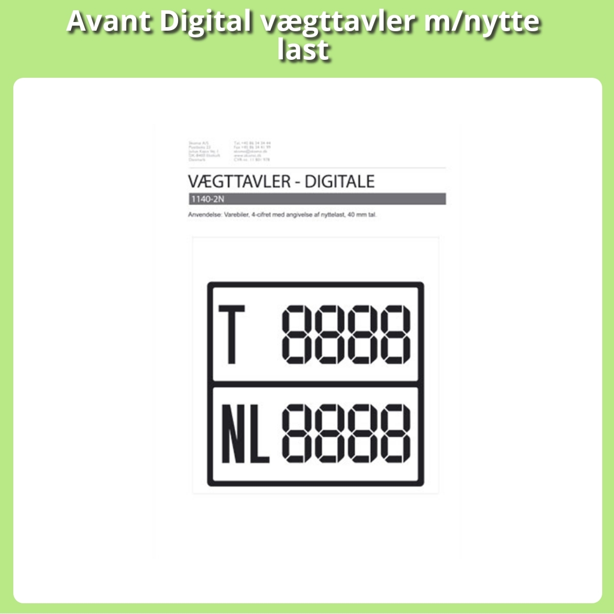 Anmeldelse af Avant Digital vægttavler m/nytte last