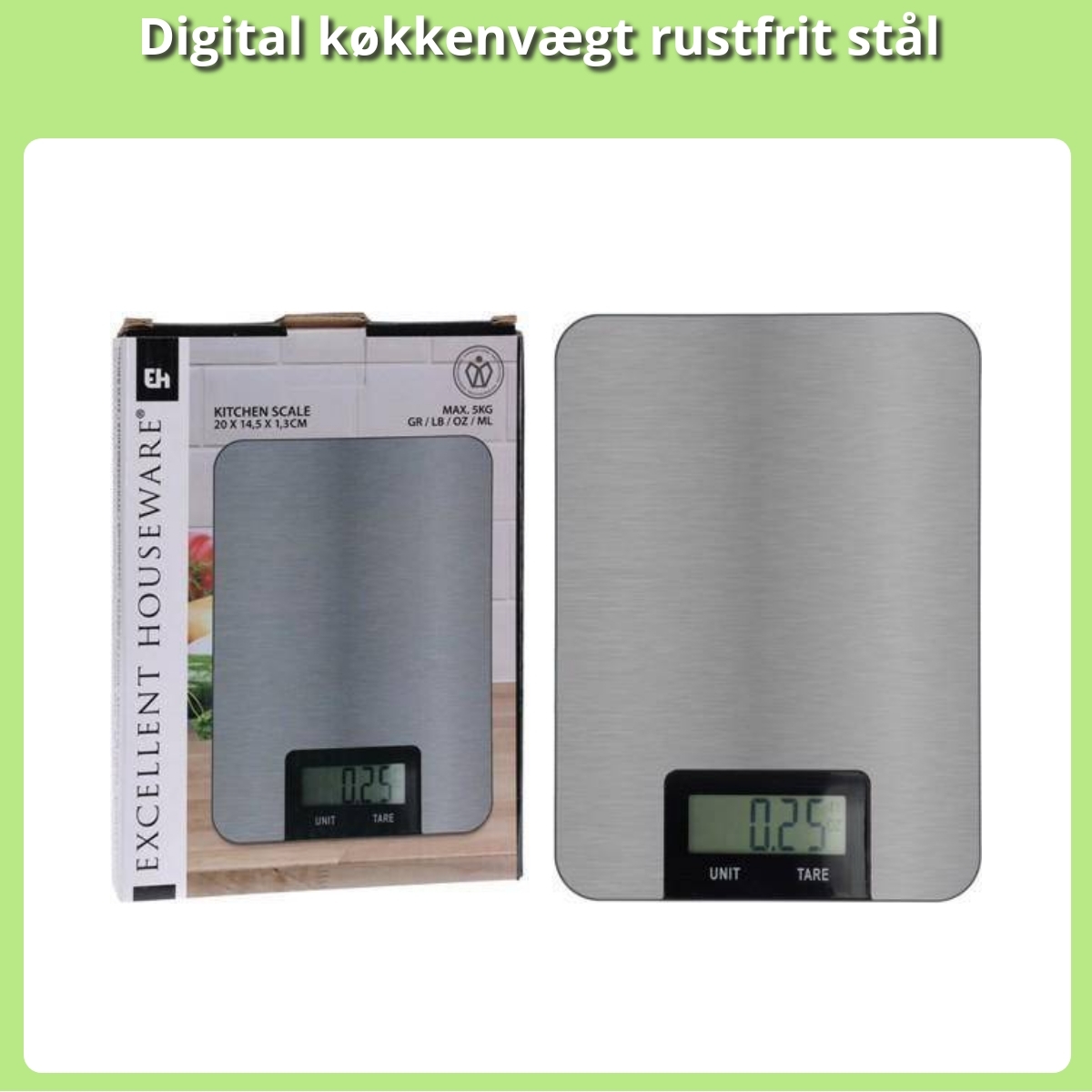 Anmeldelse af Digital køkkenvægt rustfrit stål