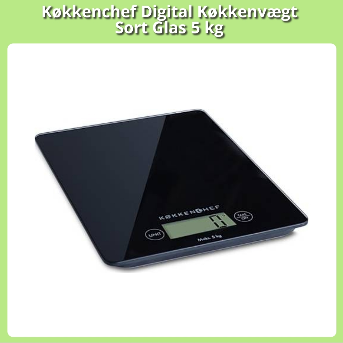 Anmeldelse af Køkkenchef Digital Køkkenvægt Sort Glas 5 kg