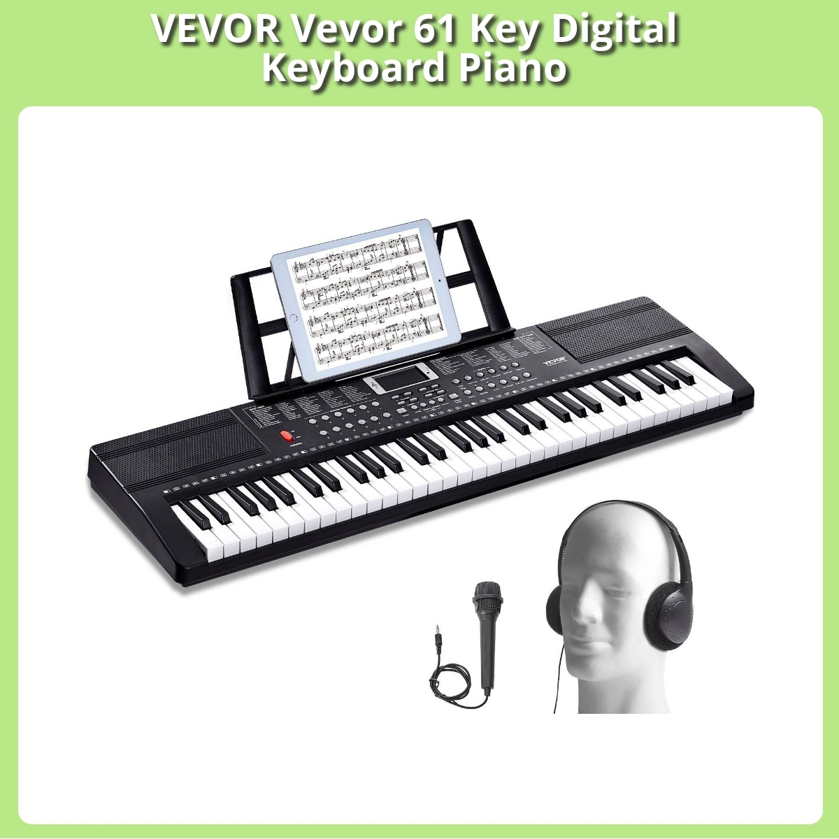 Anmeldelse af VEVOR Vevor 61 Key Digital Keyboard Piano