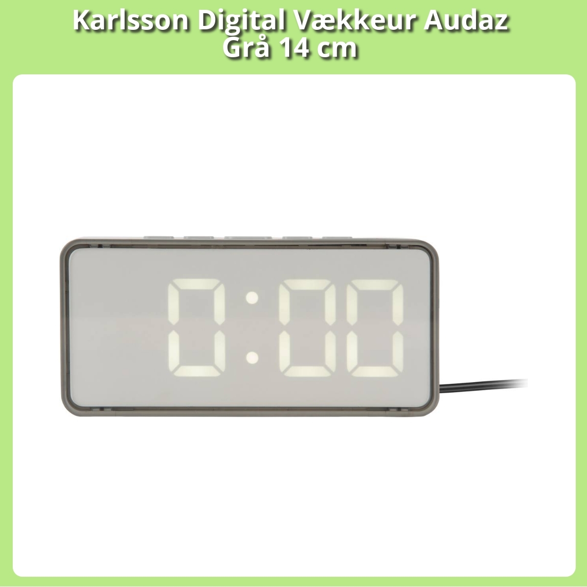 Anmeldelse af Karlsson Digital Vækkeur Audaz Grå 14 cm